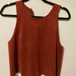 Wilfred Free faux suede crop top